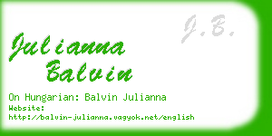 julianna balvin business card